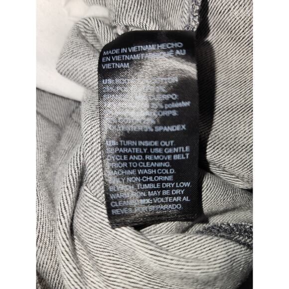 White House Black Market Stone Washed Denim Look shirt Dress Size 8 - Picture 9 of 9